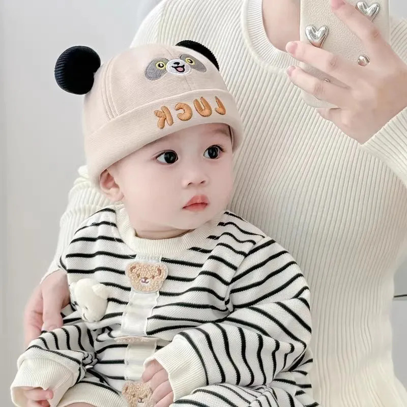 婴儿帽子秋冬超萌幼儿男童地主帽小月龄男女宝宝春秋季男孩瓜皮帽|undefined