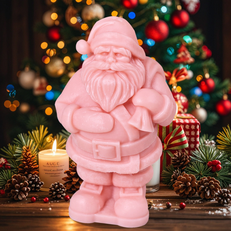 サンタクロース香薫ろうそくシリコン金型DIYクリスマス手作り香薫拡香石ろうそくお土産金型|undefined