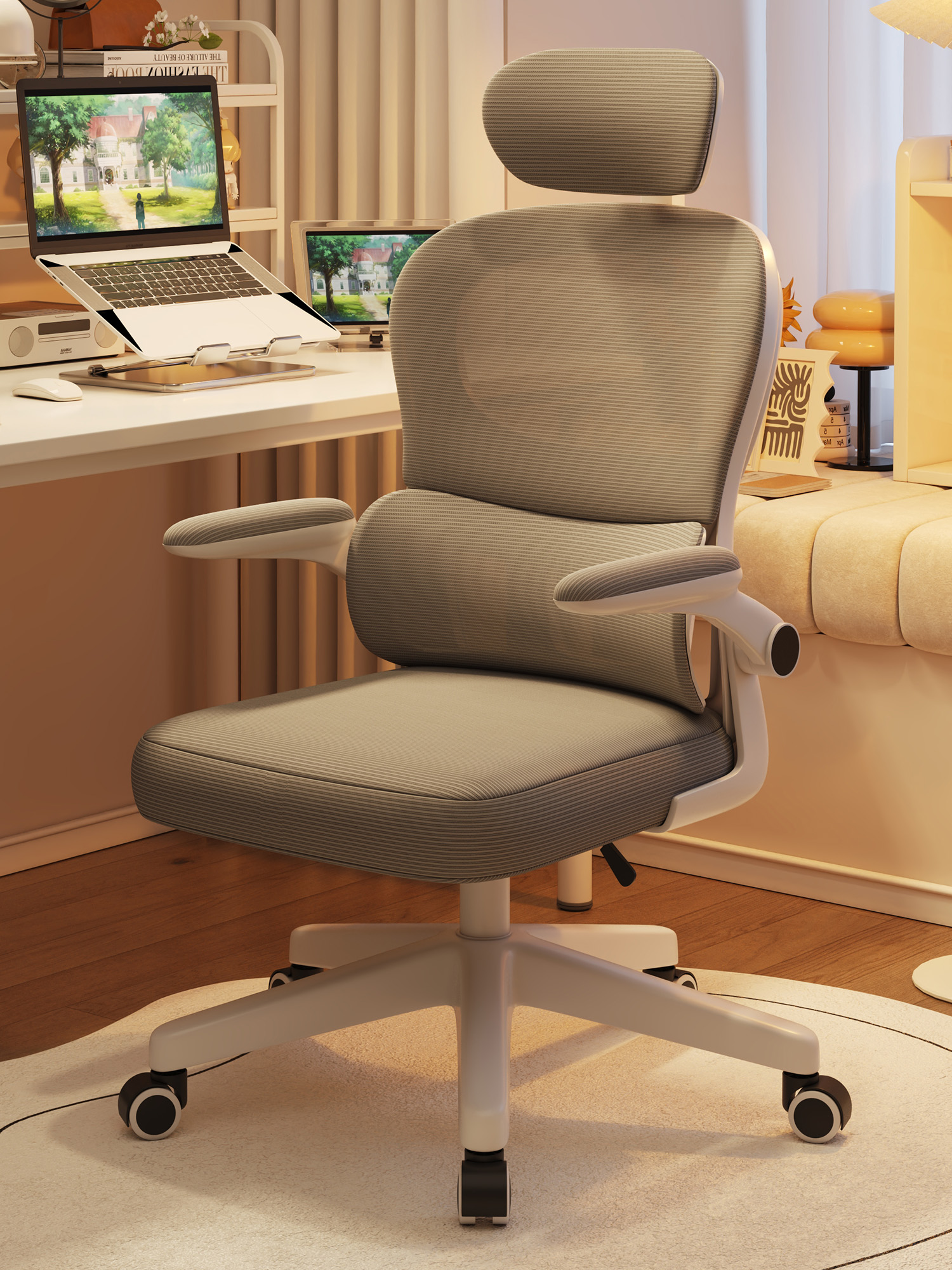 Computer Chair Backrest Ergonomic Office E-Sports Seat Comfortable Sedentary Desk Dormitory Student Lift Swivel Chair