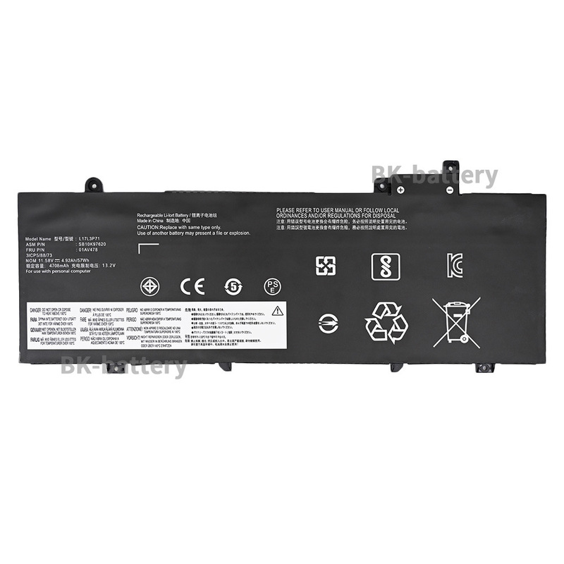 Applicable to ThinkPad T480S SB10K97620 01AV478 L17L3P71 laptop battery