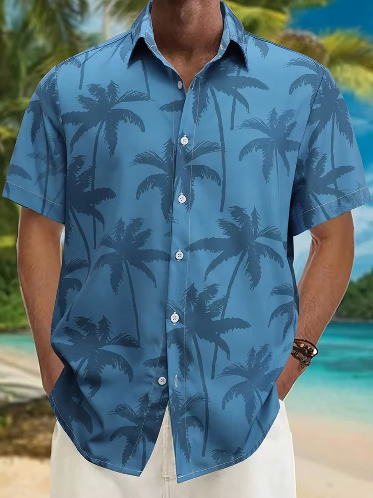 American Cross-border 2025 nueva camisa casual de cuello alto de manga corta de alta calidad para hombres MB1