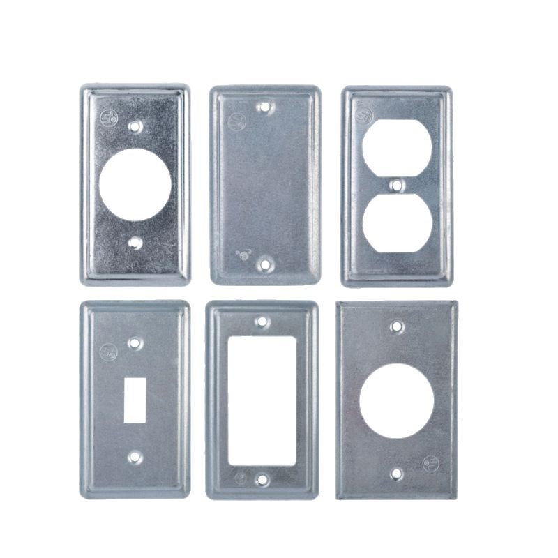 USLINSKY ETL - Placa de cubierta galvanizada estándar americana de 4x2 pulgadas para panel de interruptores y toma de corriente contra incendios