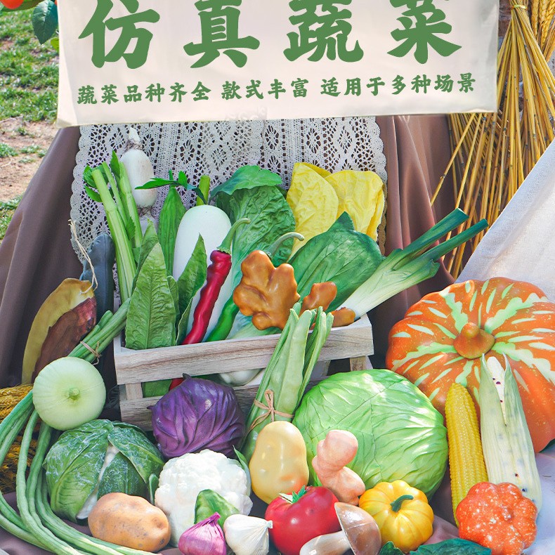 活动早教道具影棚拍摄道具橱窗摆件假白菜萝卜假蔬菜模型仿真蔬菜