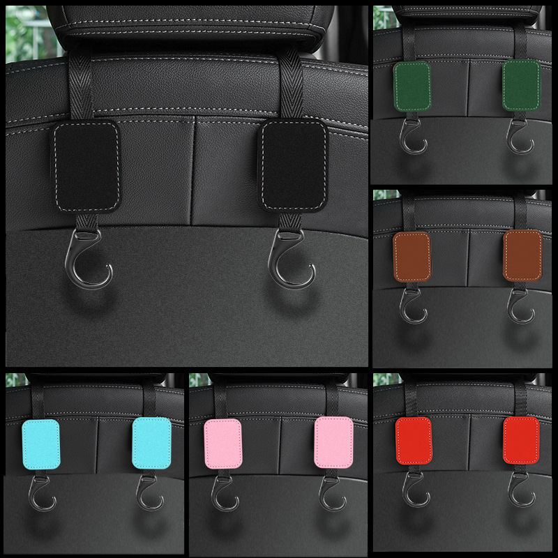 Gancho de coche, gancho de almacenamiento en la parte posterior del asiento de flip en el coche, colgante trasero multifuncional para coche, accesorios interiores del asiento
