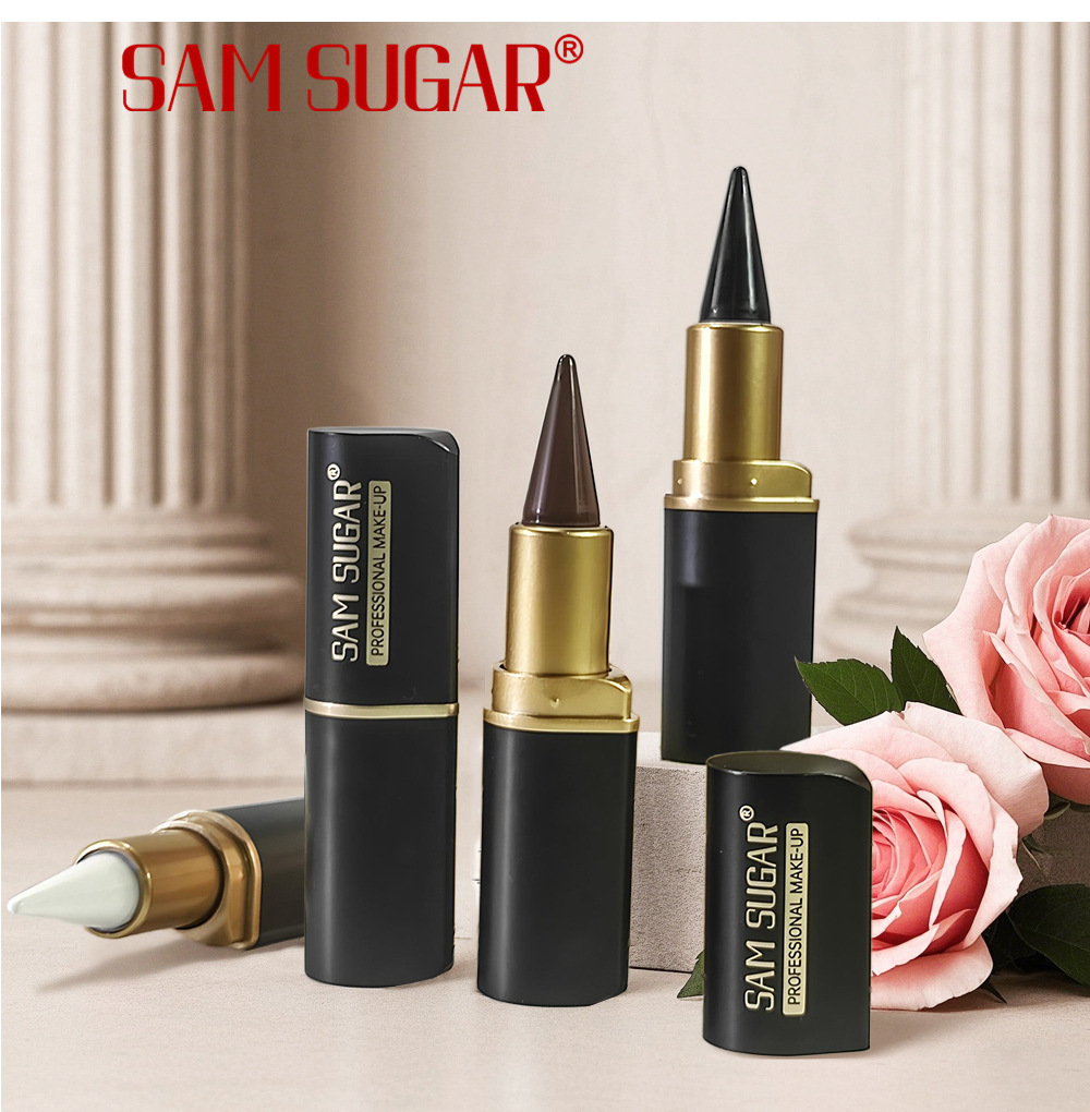 Matita labbra opaca SAM SUGAR, ombretto ricco a testina singola, eyeliner solido multicolore a lunga durata_voghion.com