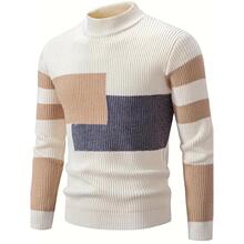 K 74915 Men's color block sweater ��ʿײɫë�¿羳����ͨ