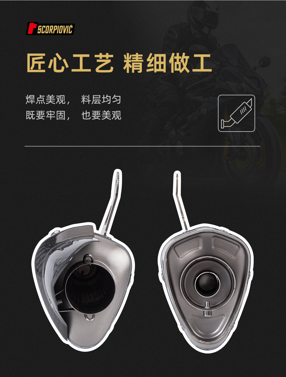 R7 Exhaust Pipe Stainless Steel Front End Exhaust Pipe End Muffler Combination suit Special Vehicle 2021-2023