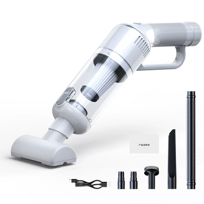 Car Vacuum Cleaner Wet and Dry High Power Wireless Vacuum Cleaner Car Home Handheld Dual-purpose Cross-border Charging New (Tozsoranlar) - white-6000pa-standard-model