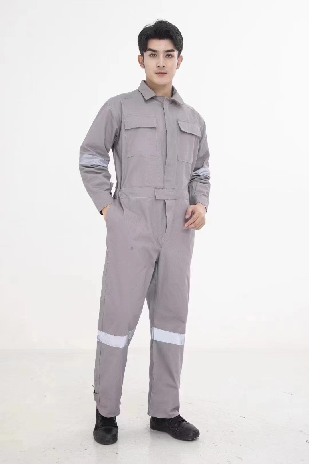 Fuente algodón puro hilo de poliéster algodón poliéster reparación de automóviles resistente a la suciedad y al desgaste ropa protectora de soldadura eléctrica ropa de trabajo a prueba de polvo traje de una pieza