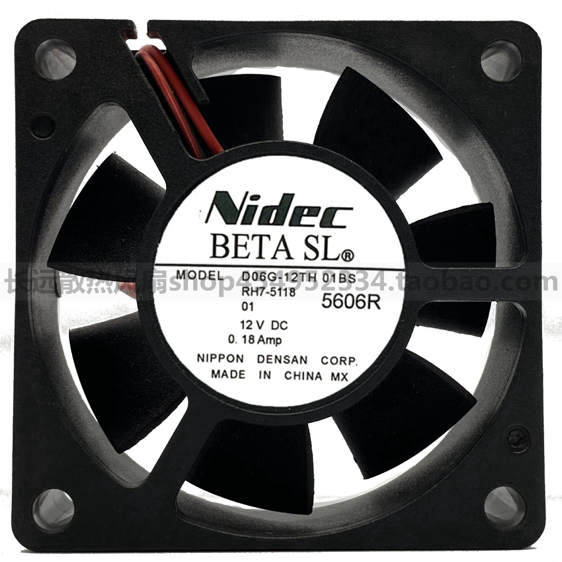 NIDEC 6020 12V 0.18A 60*60*20MM 服务器风扇6CM D06G-12TH OIBS