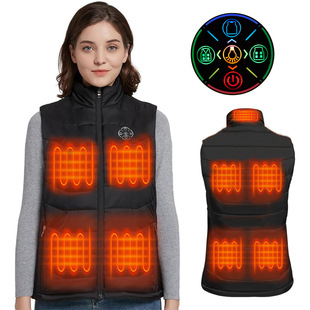 Cross-border Heating Vest Heated Vest Mountaineering Warm Electric Heating Vest Skiing Nine-zone Down Heating Suit