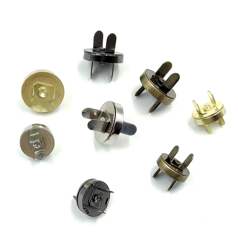 40 conjuntos de hebilla magnética sin costura fuerte magnetismo botón de metal de hebilla magnética sin costura bolsa de botón accesorios de bolsa