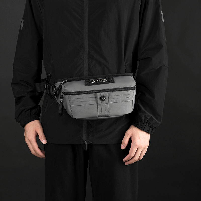 WEPOWER nuevo tipo de bolso de cintura para hombres, bolso de ocio al aire libre, bolso de hombro inclinado, bolso de cintura a prueba de rociadores