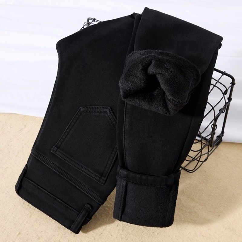 Fleece-Lined Thickened Jeans 2025 Autumn and Winter New Slim-Fit High-Waisted Stretchy Skinny Pencil Pants Fleece-Lined Thickened Jeans 2025 Autumn and Winter New Slim-Fit High-Waisted Stretchy Skinny Pencil Pants
