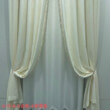 法式轻奢雪尼尔系列提花窗纱蝶恋花细竖条卧室成品透光不透人跨境