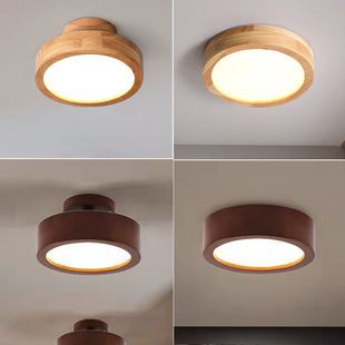 New Chinoiserie Solid Wood Led Ceiling Lamp Scandinavian Aisle Lamp Corridor Lamp Japanese Creative Entrance Balcony Ceiling Lamp