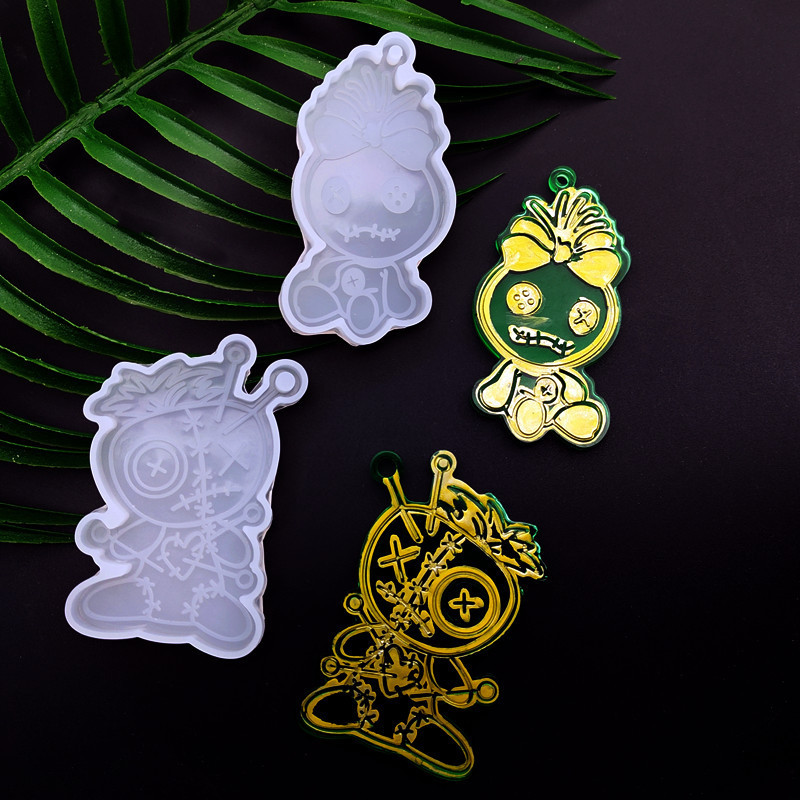 Voodoo Doll Keychain Gel Drop Mold DIY Voodoo Doll Key Pendant Backpack Decorative Silicone Mold DIY Voodoo Doll Keychain Gel Drop Mold DIY Voodoo Doll Key Pendant Backpack Decorative Silicone Mold DIY