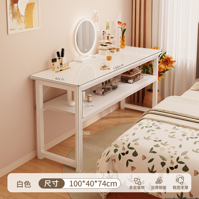 Comodador de dormitorio simple mesa de maquillaje moderna 2025 nueva luz de lujo simple alquiler de casa mesa de computadora rectangular