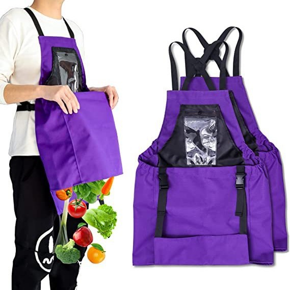 Amazon Venta caliente al aire libre picking Bolsillo grande delantal jardinería carpintería tienda de frutas tienda de flores mochila herramienta recinto