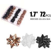 PP+PET油光漆星星花圣诞贴花礼品盒塑料彩带装饰用品跨境亚马逊