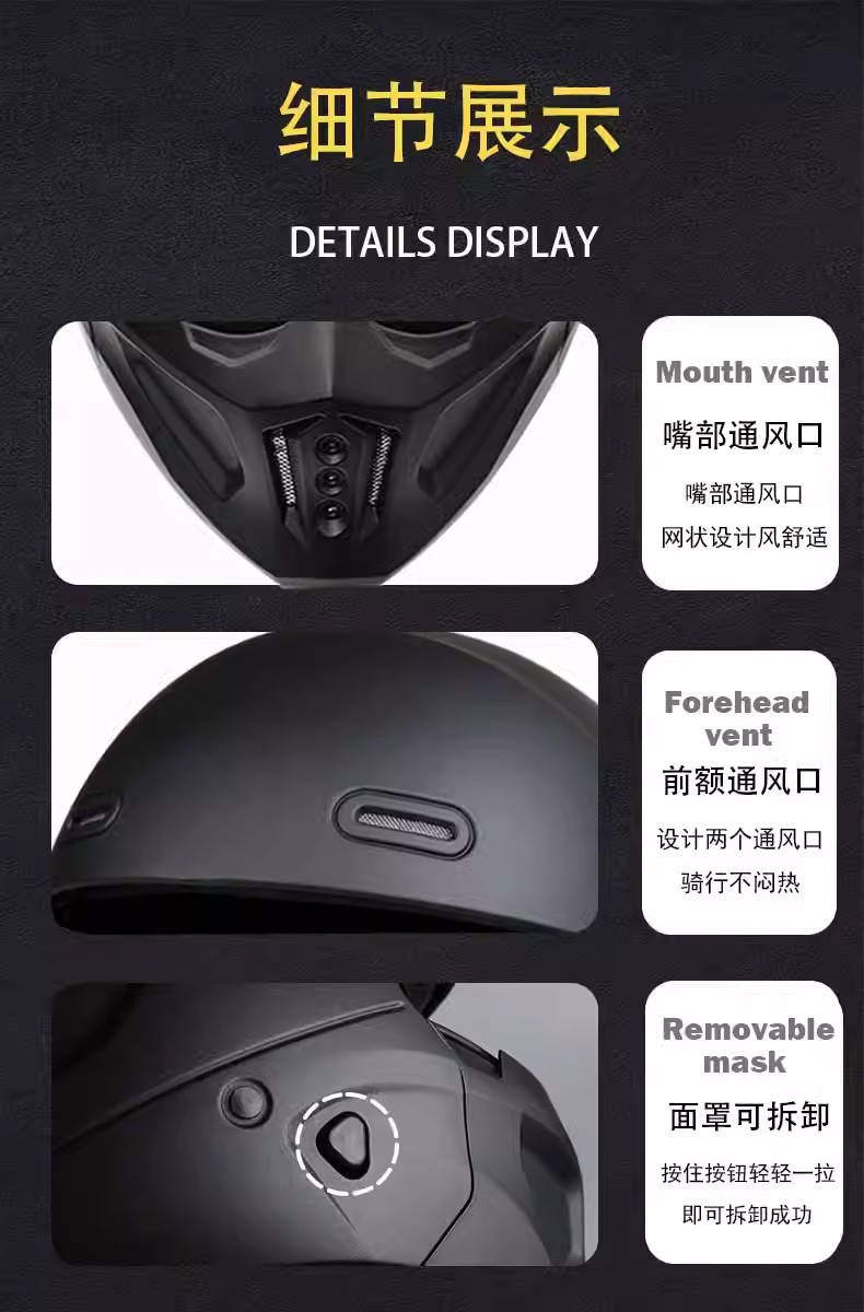 3C National Certification Scorpion Helmet Retro Motorcycle Full Helmet for Men and Women Autumn and Winter Riding Warm Helmet