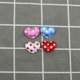 2.2cm Silks and Satins Dot Heart Jewelry Accessories DIY Hair Accessories Accessories Materials Clothing Toys Decorative Accessories