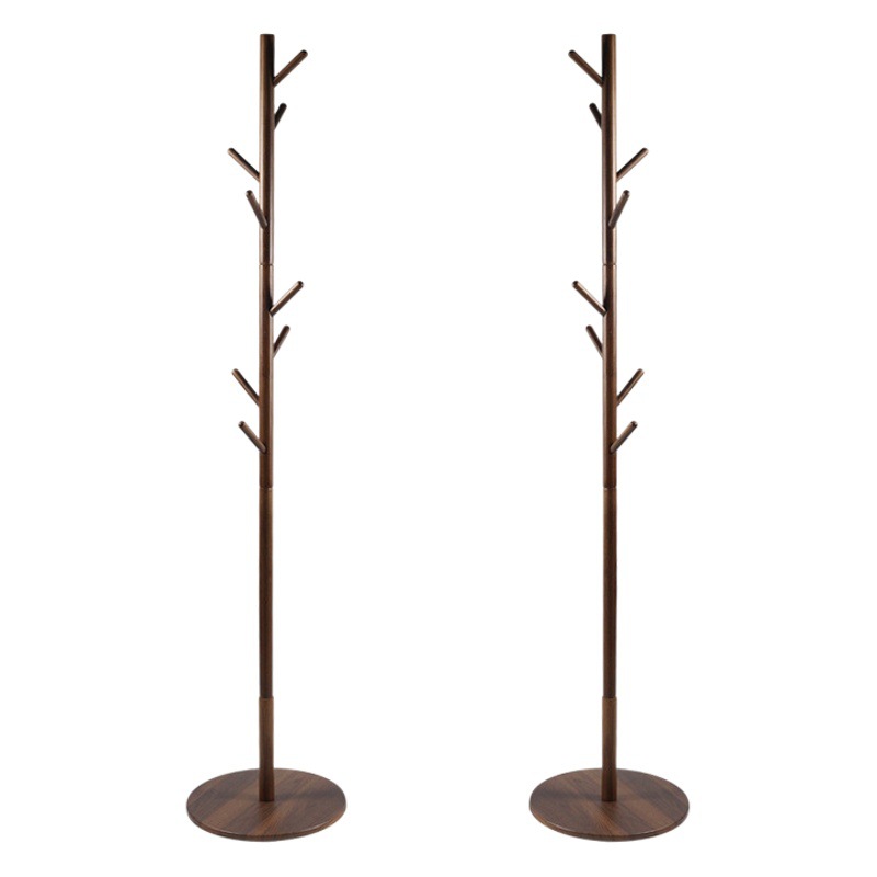 Solid Wood Coat Rack, Home Clothes Rack, Beech Wood Floor-Standing Storage Rack for Living Room and Bedroom