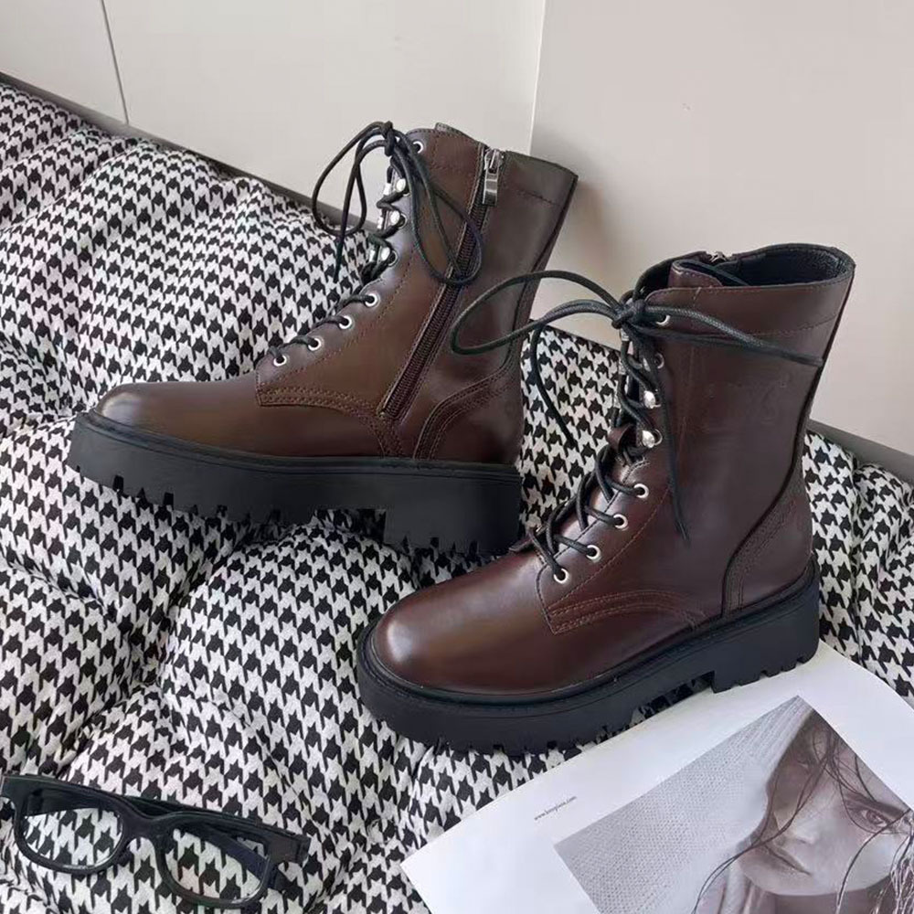 Retro Women's Over The Knee Martin Boots Thick Soled Side Zipper_voghion.com