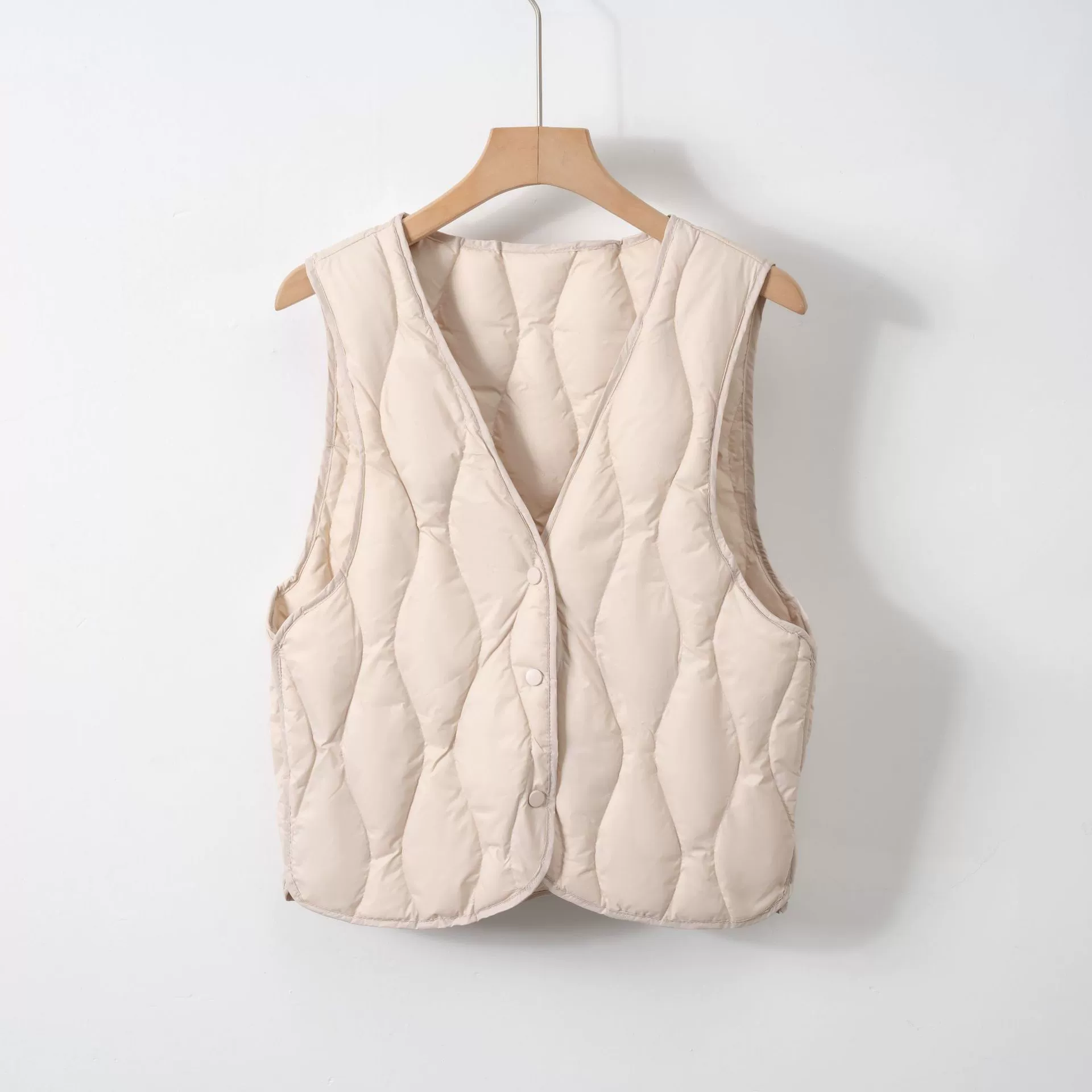 Pinghu пуховый внутренний вкладыш тонкий пуховый жилет новый V-образный вырез тонкий внутренний вкладыш