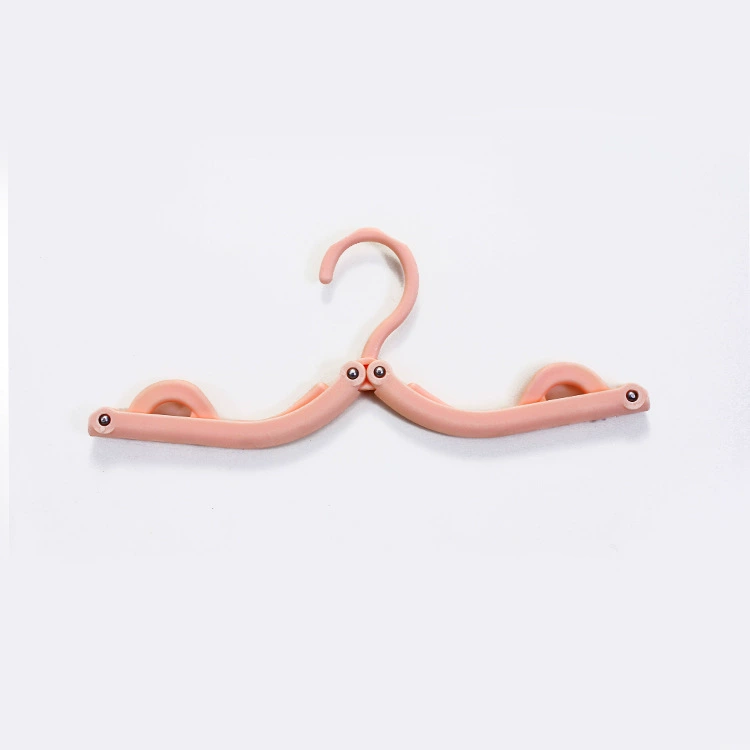 Handheld plastic universal hanger for traveling, non-slip simple drying rack