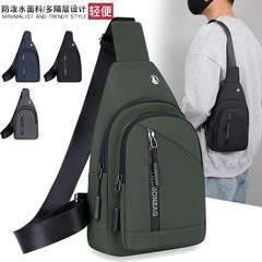 Cross-border new men's chest bag casual travel sports crossbody bag commuting simple fashionable trend single shoulder bag wholesale