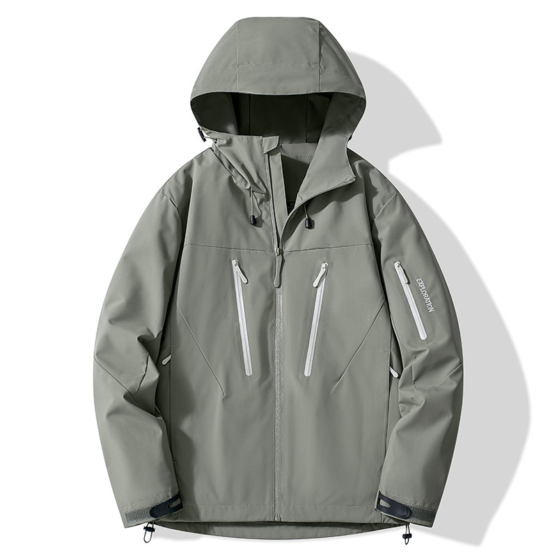 鳥家同型ジャケット、カスタムロゴ刺繍入り、3in1登山服、防風防水、裏起毛ジャケット、男女兼用|undefined