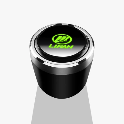 80 car ashtray anti-fly – Car ashtray - lifanshort-glass-luminous-logo-one-click-opening-large-capacity