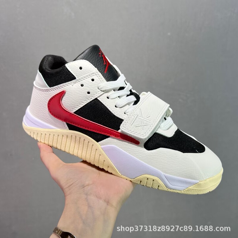 Cross-Border High Version Aj Jumpman Ts Barb Joint Mid-Top Basketball Culture Men's and Women's Casual Sports Shoes