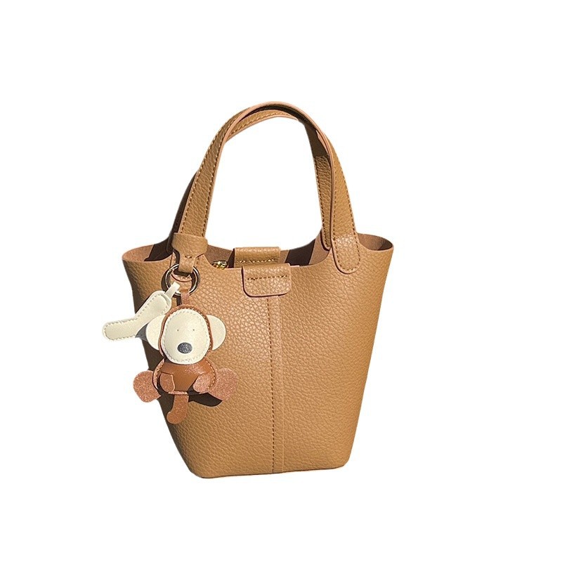 Women's 2026 New Niche Crossbody Bag Luxury Bucket Bag Genuine Leather Handbag Shoulder Bag - Thumbnail 5