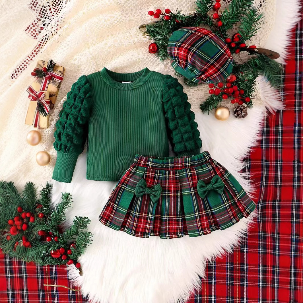 Mini-skirt, hat, (Cross-border trading), European style, western style, puff sleeves