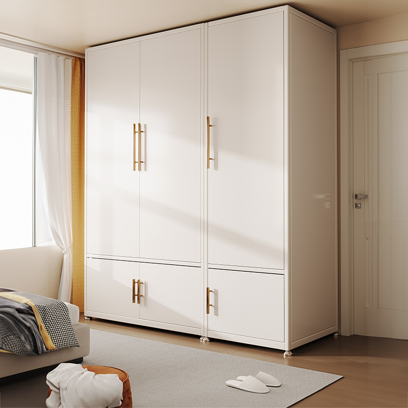 福凯祥钢制儿童衣柜卧室简易组装2025年新款金属柜小户型衣橱衣柜