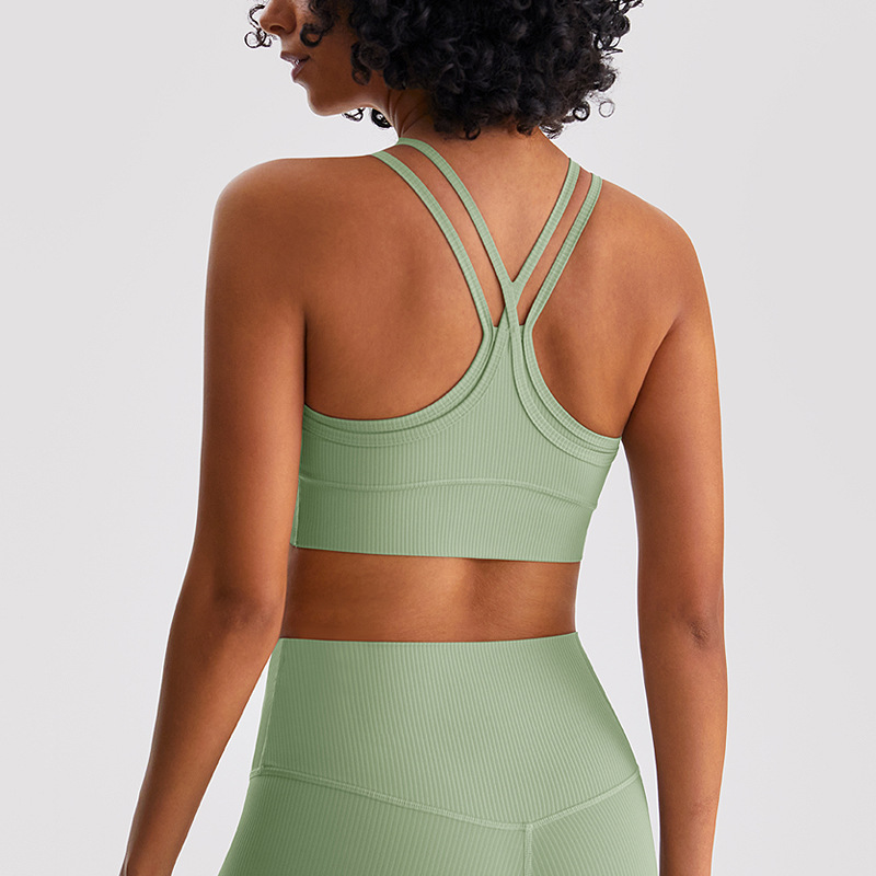 Nuevo falso de dos piezas de belleza espalda yoga sujetador costilla cómodo entrenamiento profesional fitness de una pieza ropa interior deportiva