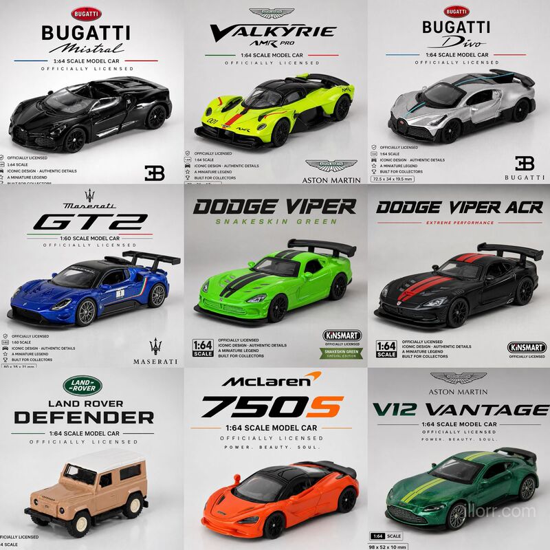 Cross-Border 1:64 Scale Maserati Land Rover Alloy Car Supercar Simulation Model Collectible Display Toy Wholesale Cross-Border 1:64 Scale Maserati Land Rover Alloy Car Supercar Simulation Model Collectible Display Toy Wholesale