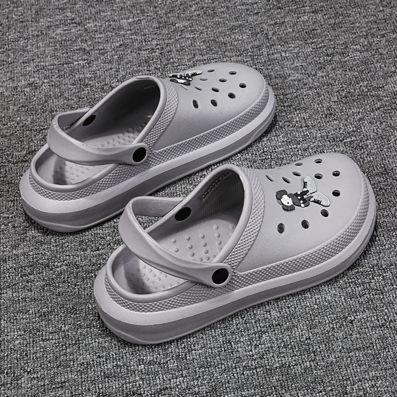 Dongdong zapatos para hombres de verano nuevos zapatos de playa casuales transpirables sandalias de hombre con cabeza de media zapatilla sandalias