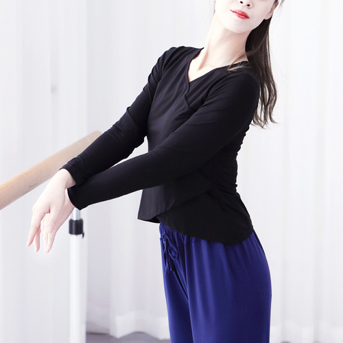 Dance practice clothes for women modern classical jazz square ethnic adult teacher art exam body yoga slimming top