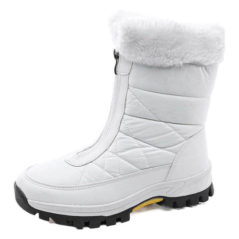 Трансграничная торговля, хлопковые туфли больших размеров, женские новые повседневные Модные утепленные теплые зимние сапоги из ткани-зонтика на флисовой подкладке, большие хлопковые туфли