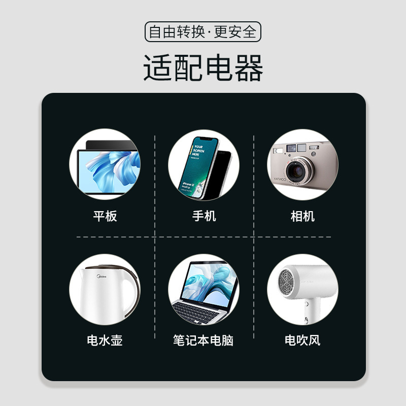 Convertidor de enchufe estándar de EE.UU. Canadá convertidor de enchufe estándar de EE.UU. Japón filipino placa de enchufe estándar nacional