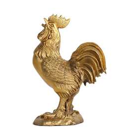 全铜鸡摆件 铜公鸡工艺品 家居装饰品 报晓鸡 圆底鸡