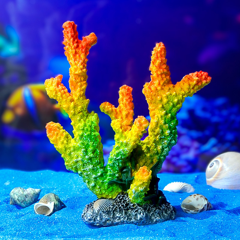 Artesanía de resina de paisajismo de acuario de coral artificial