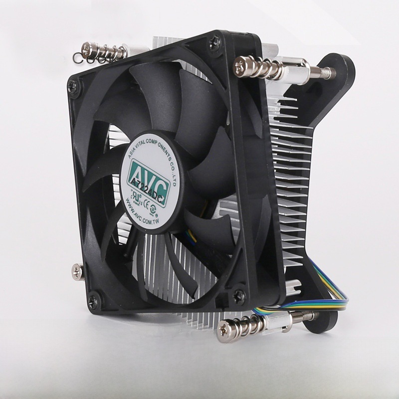 适用AVC铜芯超薄cpu4线1155静风扇散热器Intel775一体机itx