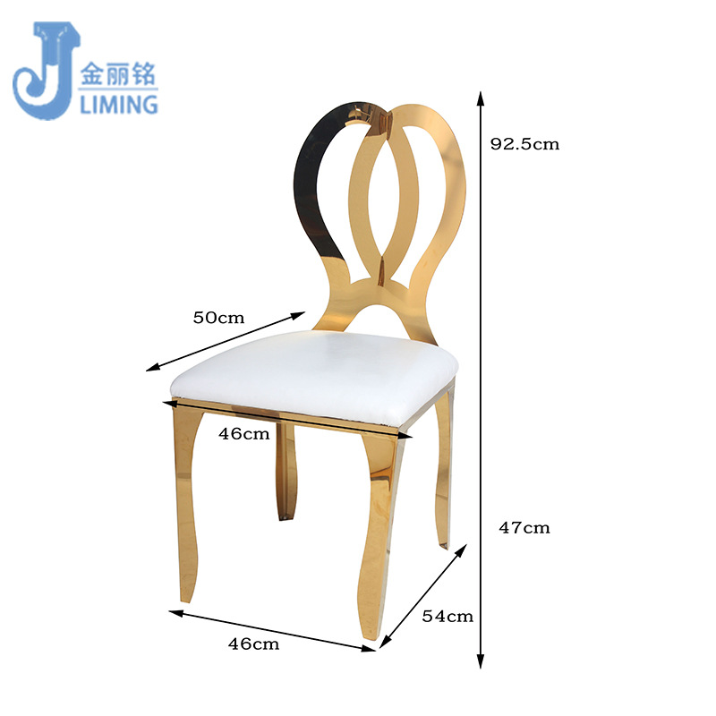 Muebles de sala Silla de comedor de acero inoxidable italiano minimalista Hotel banquete silla hueco de acero inoxidable mariposa taza silla al por mayor