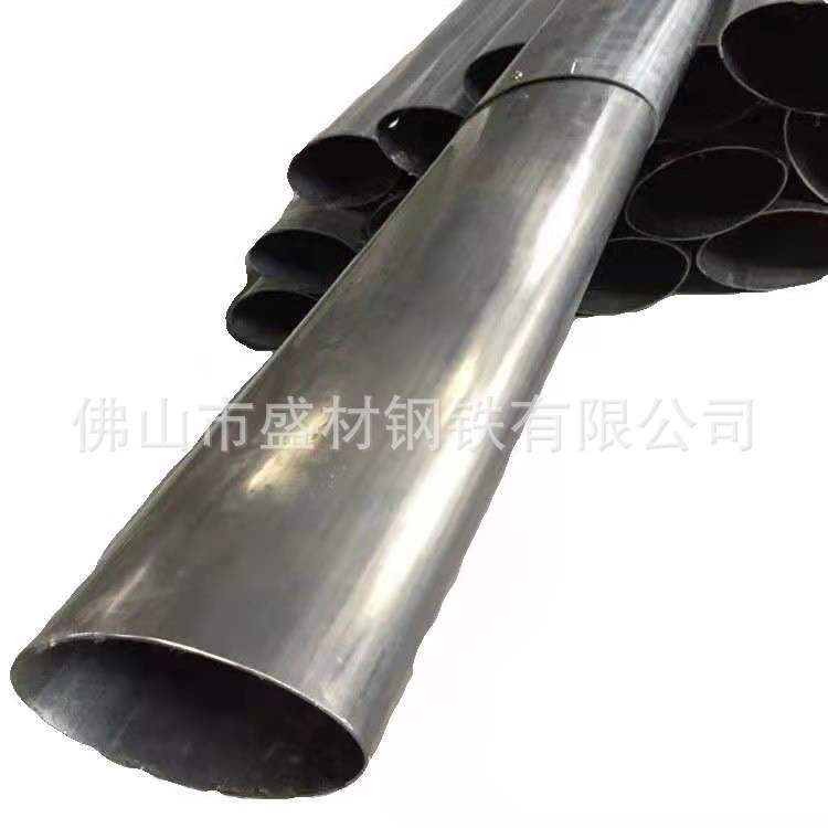 批发现货Q195材质光亮直缝焊管白皮薄壁退火黑皮铁管可定制平椭圆