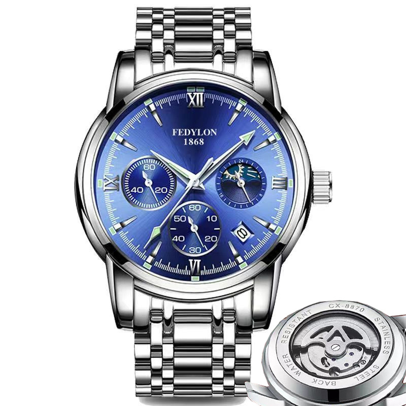 Reloj Fotilun 2024, nuevo modelo para hombre, reloj no mecánico, totalmente automático, resistente al agua, luminoso, moderno reloj de cuarzo para estudiantes.