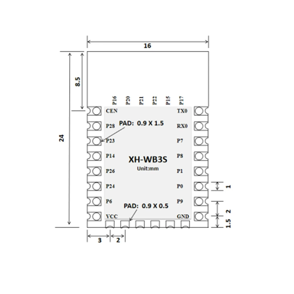 WB3S встроенный BK7238WIFI Bluetooth чип заменить ESP-12F/поддержка встроенного AT прошивки Arduino